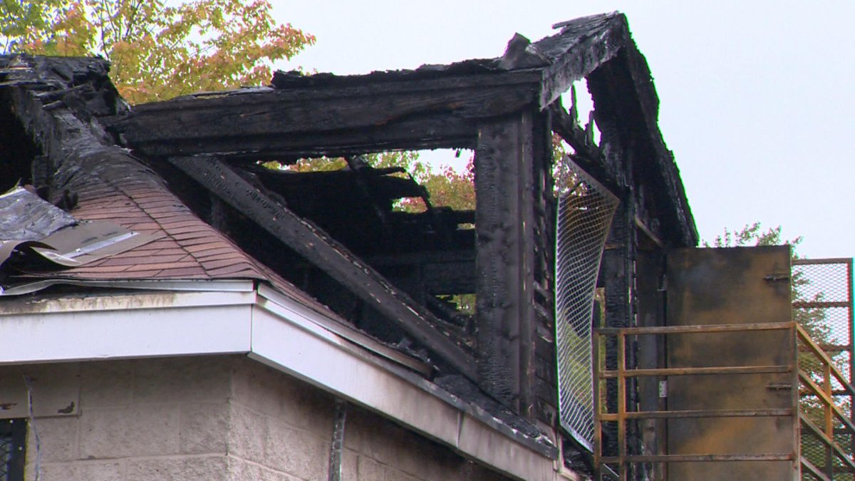 Halifax police are investigating an arson at this structure on Metropolitan Avenue in Lower Sackville, N.S.  
