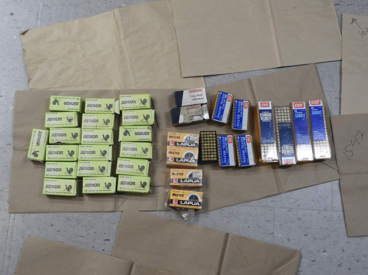 Peterborough police seized more than 1,600 rounds of ammunition.