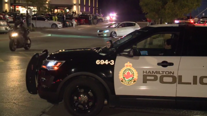 Hundreds attended the gathering in Ancaster Saturday night, prompting police to show up.