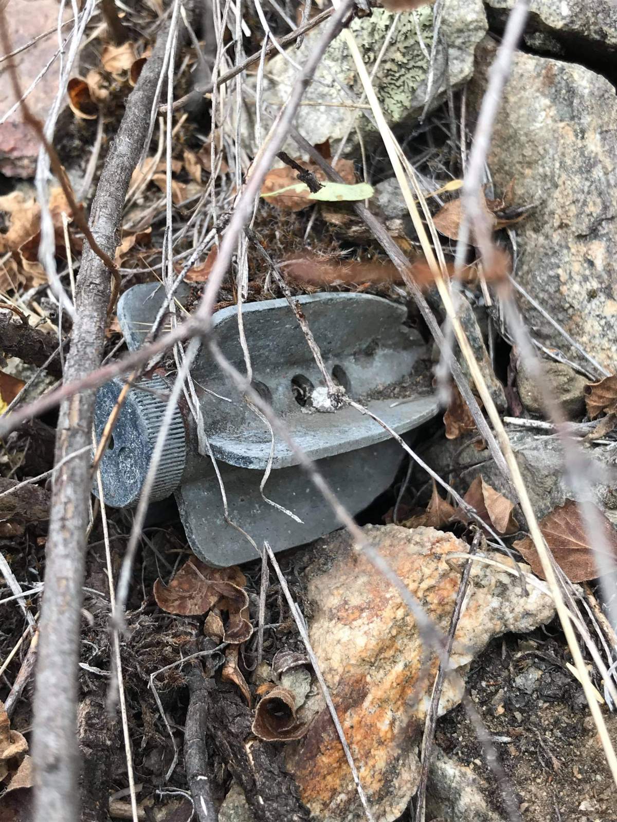 The UXO Andrew Nydam found in Kalamalka Lake Provincial Park this week.