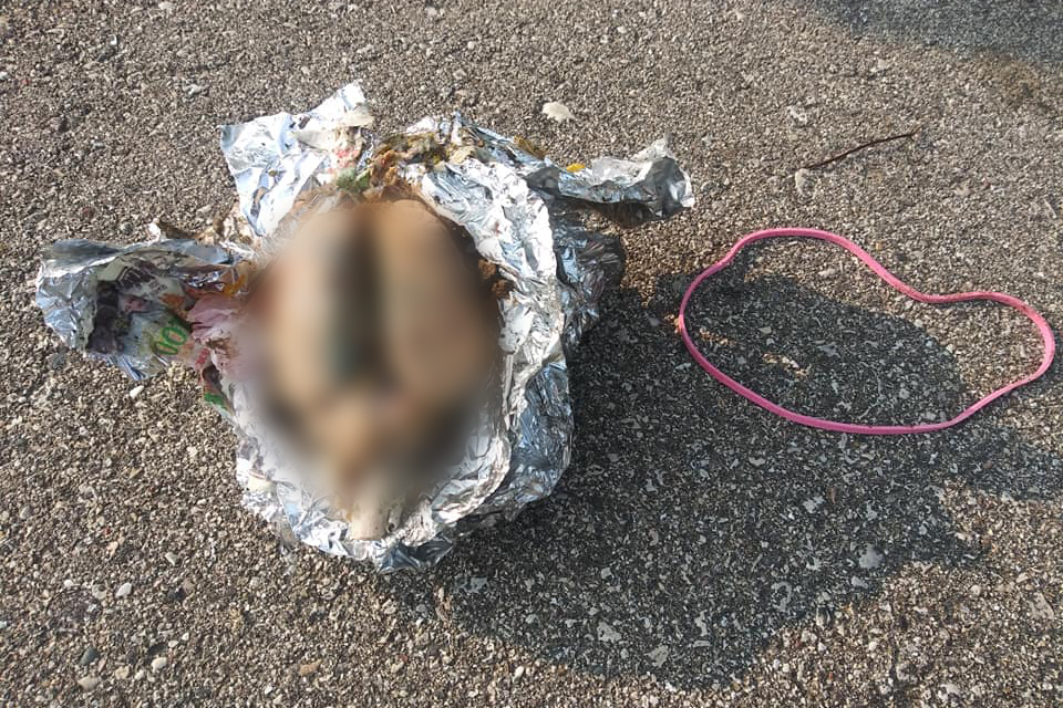 This package was allegedly found on the shore of Lake Michigan in Racine, Wisc., on Sept. 15, 2020.