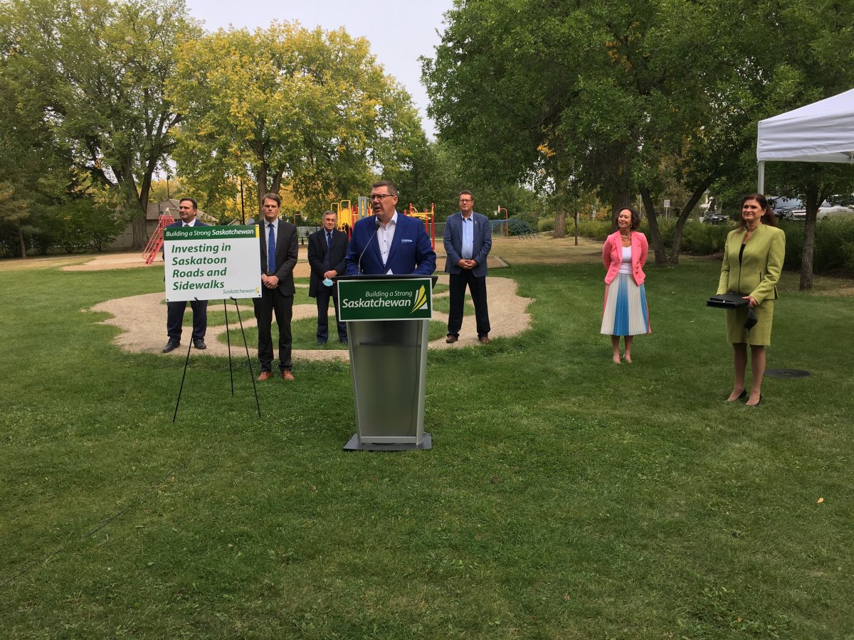 The Premier of Saskatchewan and Mayor of Saskatoon, at a press conference that resembled a campaign event,  touted funds that had already been announced and assigned.