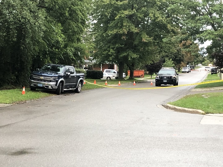 A photo of the scene on Third Street in Collingwood, Ont.