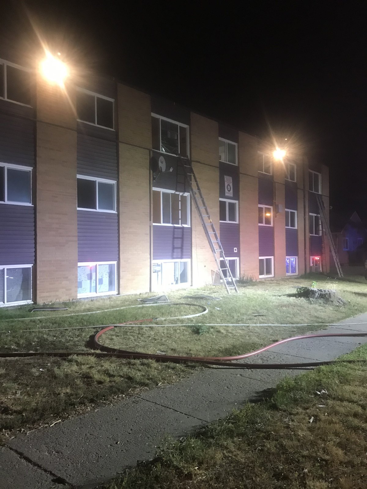 The Saskatoon Fire Department rescued three people from an apartment building on Friday night. Fire investigators have not yet determined the cause.