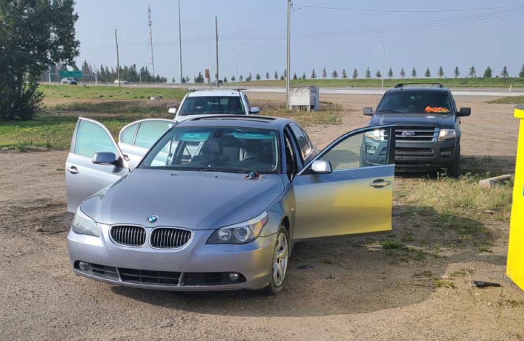 Officers said they found an imitation firearm, a loaded shotgun, ammunition, methamphetamine, and at least 61 pieces of miscellaneous stolen identity documents inside a stolen vehicle in Gasoline Alley on Sept. 16, 2020.