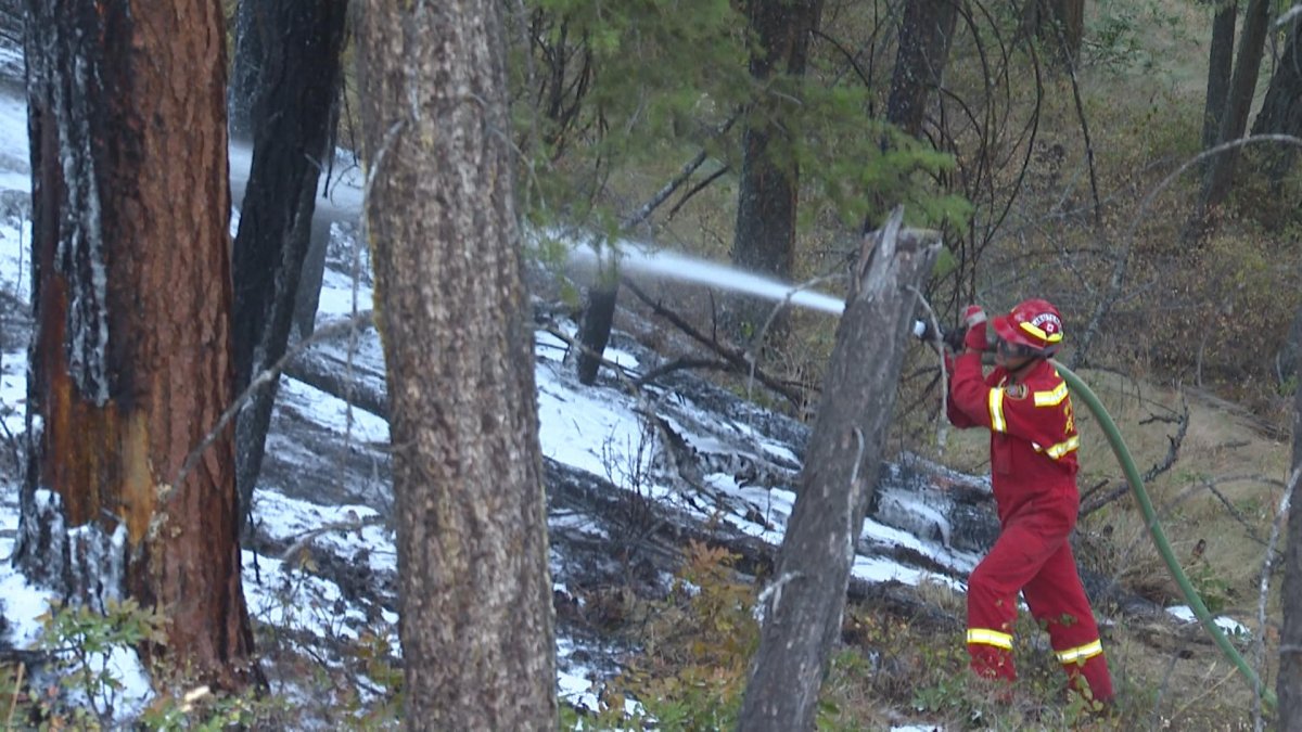 Firefighters rushed to put out a grass fire near Westside Road on Tuesday evening. 