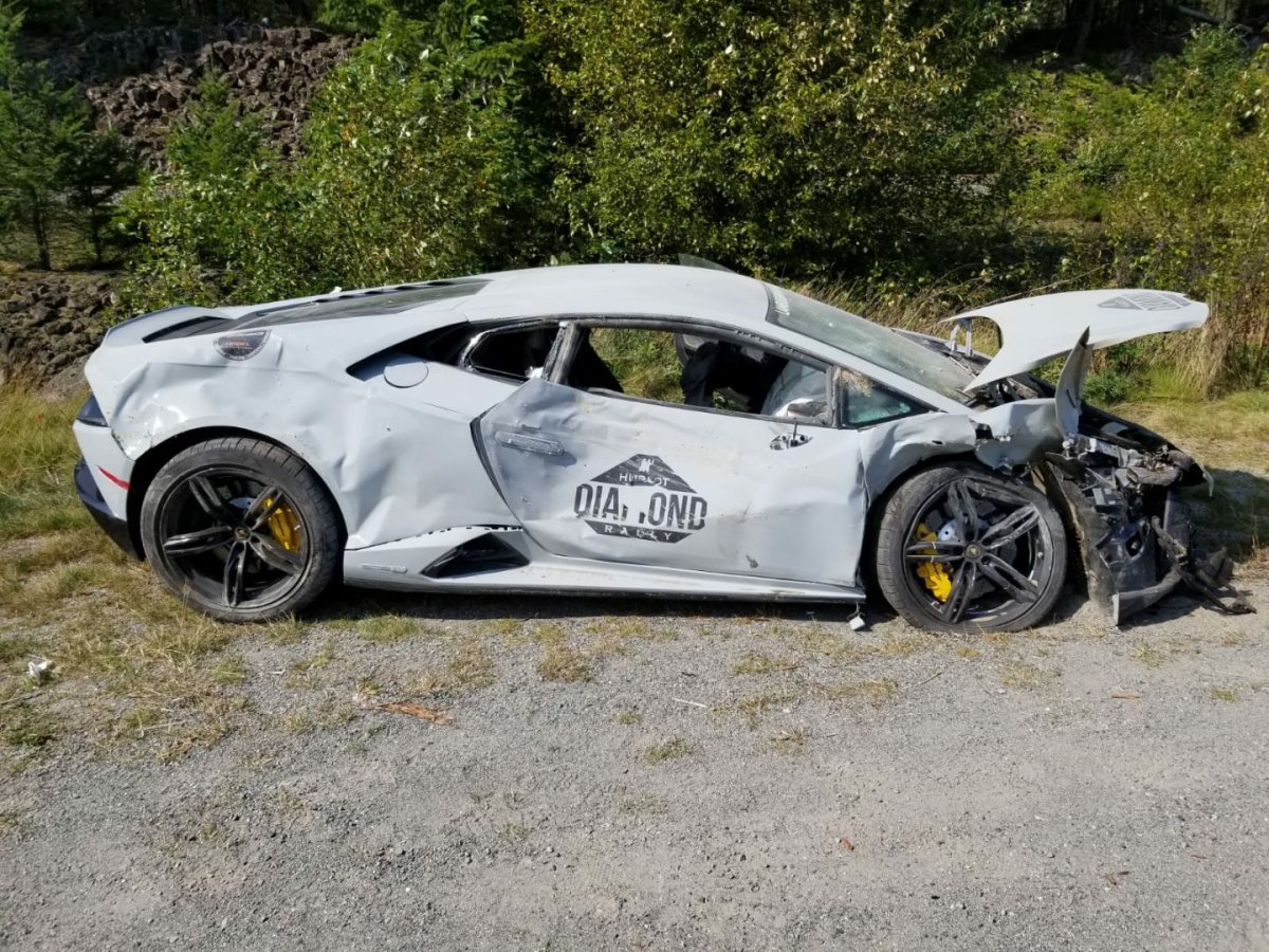 Lamborghini in . supercar rally involved in serious crash that left 2  children in hospital 