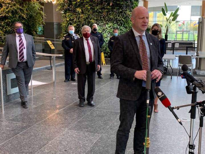 The mayors of Calgary, Lethbridge, Red Deer and the Regional Municipality of Wood Buffalo met with Alberta Health Minister Tyler Shandro Thursday, Sept. 24, 2020 to discuss plans to consolidate EMS Dispatch Services.