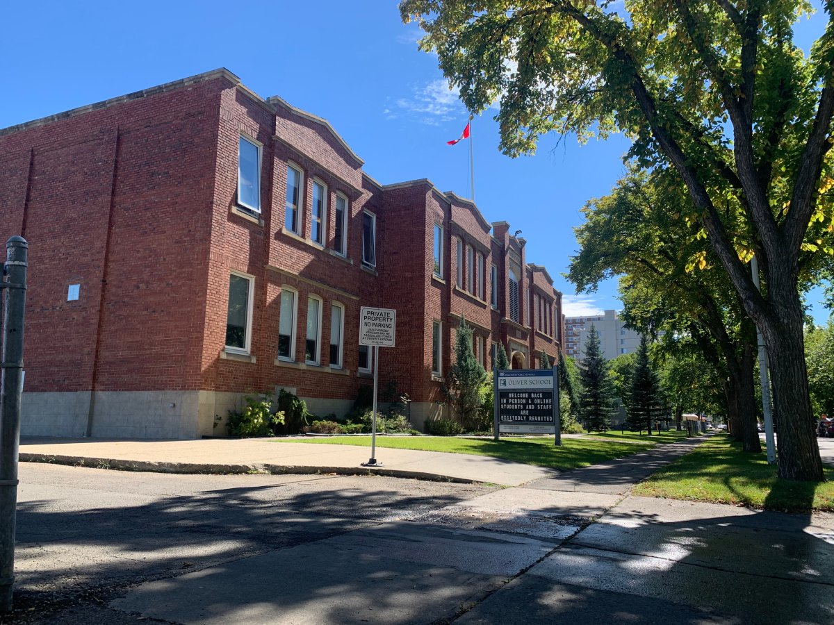 Oliver School in Edmonton Tuesday, Sept. 8, 2020.