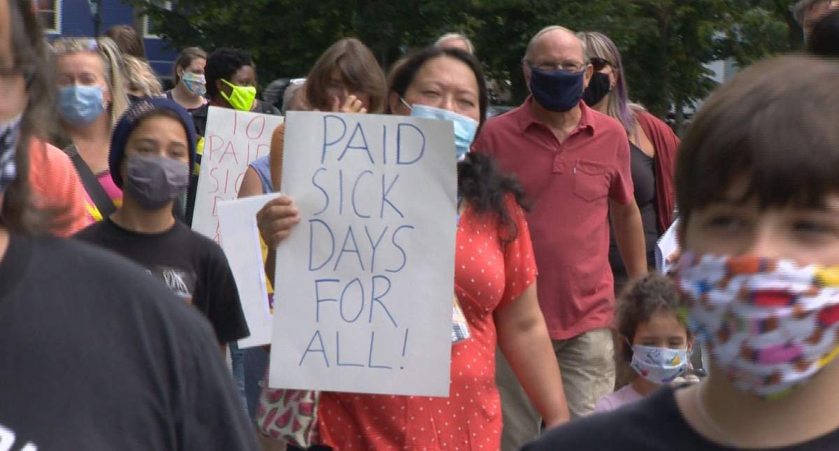 The Saskatchewan NDP introduces a bill to provide 10 paid sick days each year during non-COVID times and 14 paid sick days during the COVID-19 state of emergency.