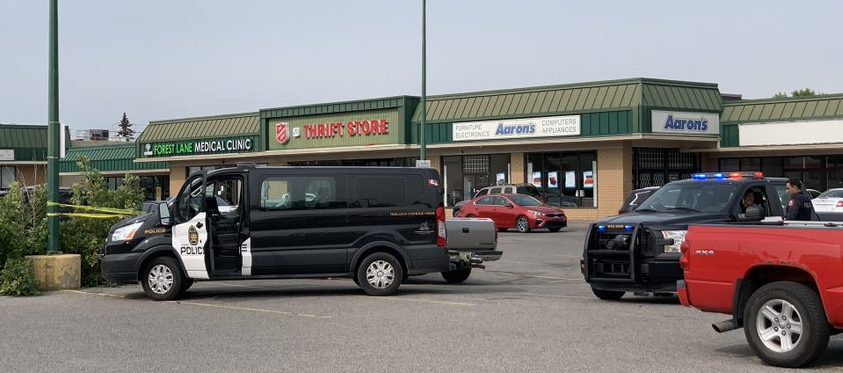 Police responded to a stabbing and robbery a short distance away from a homicide in Calgary on Saturday, Sept. 12, 2020.