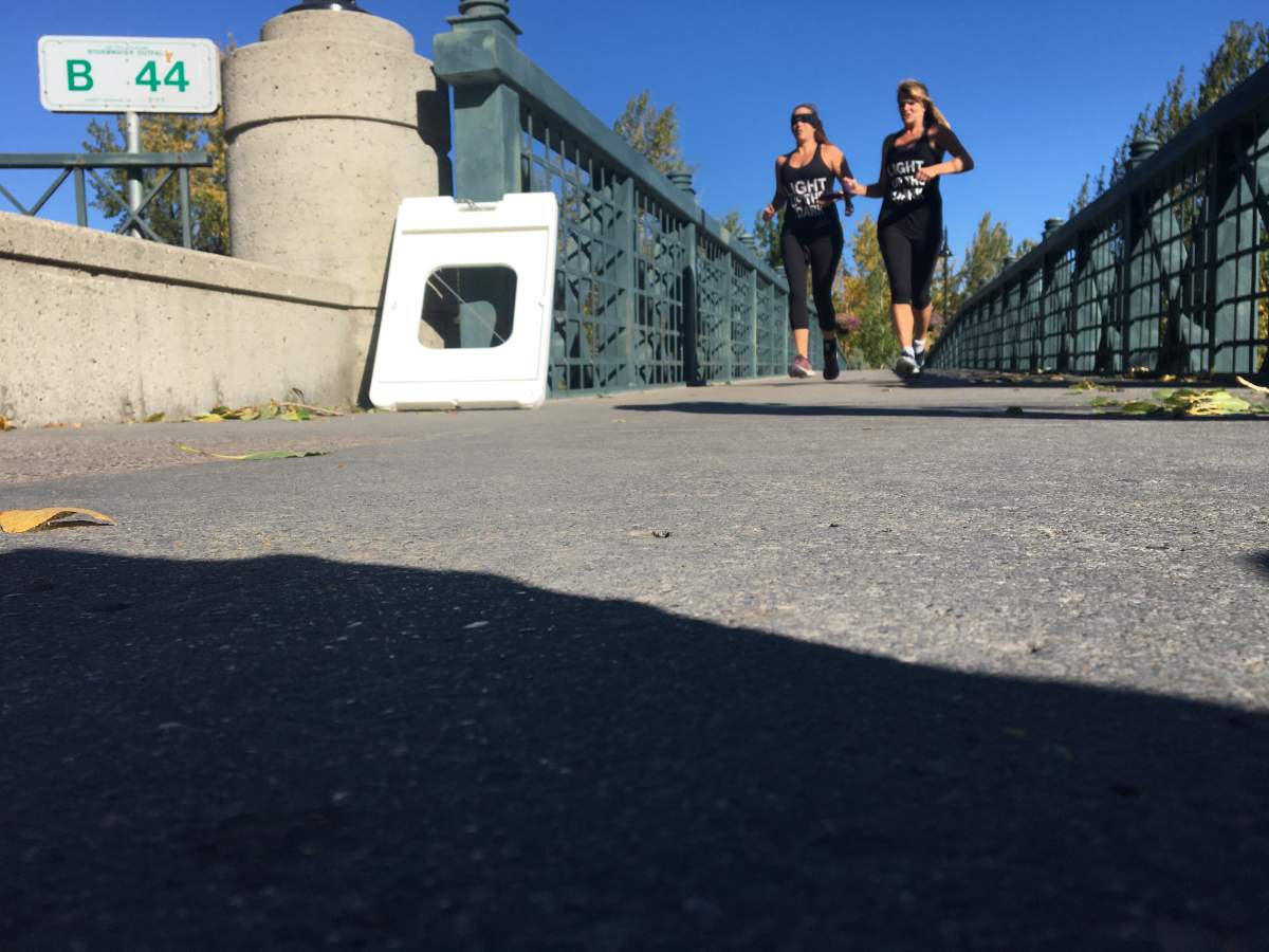 Stephanie and Jan training together.