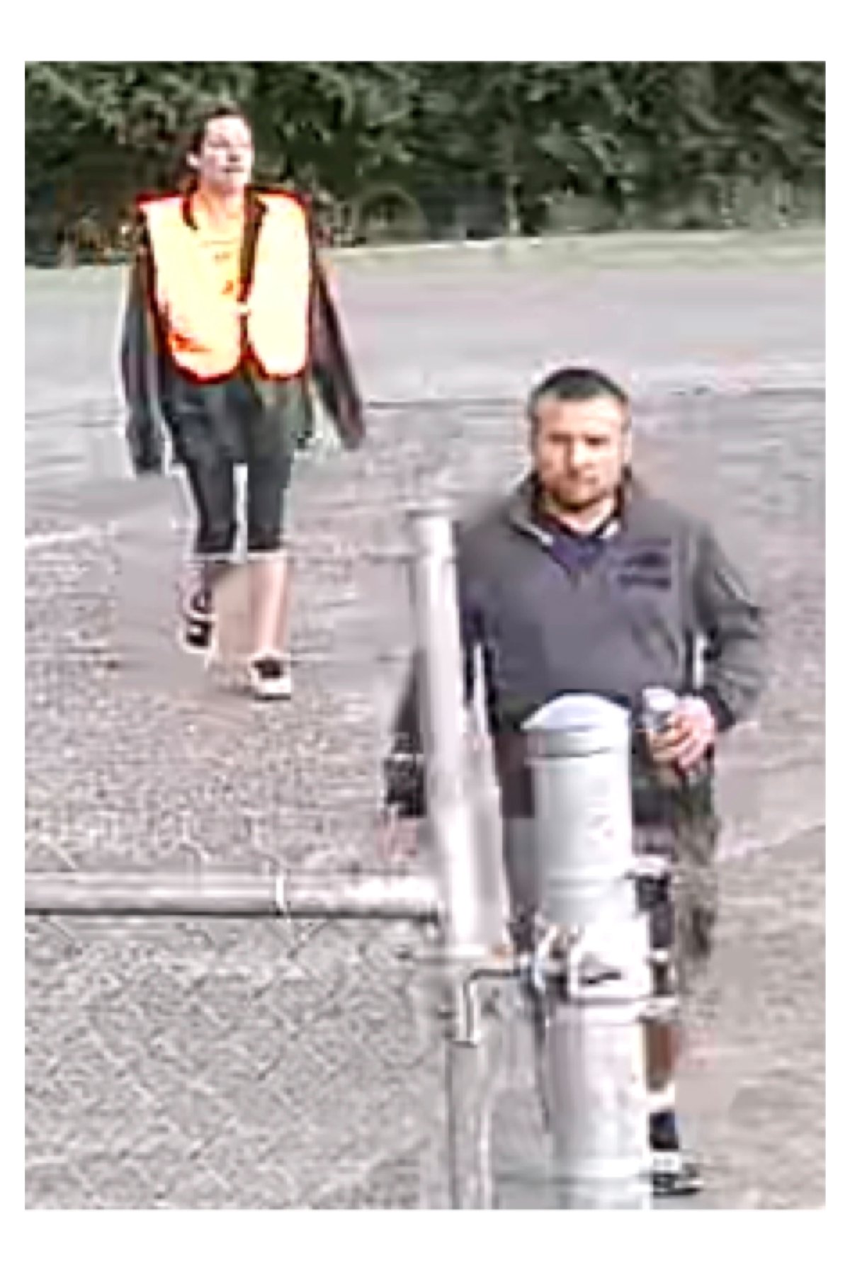 OPP say these two people are suspects in a weekend break and enter at a transfer station near Bobcaygeon.