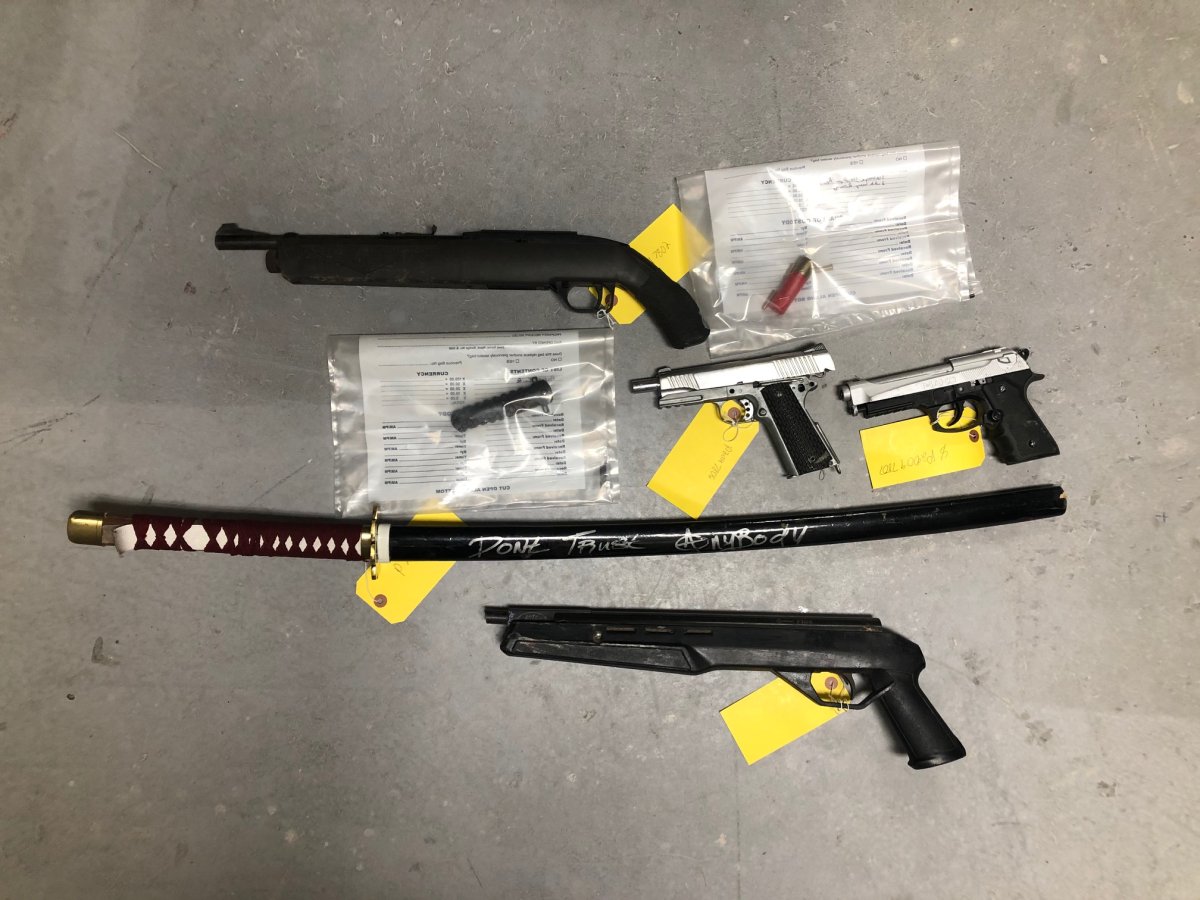 A Trenton man is facing numerous charges for the possession of various weapons. 