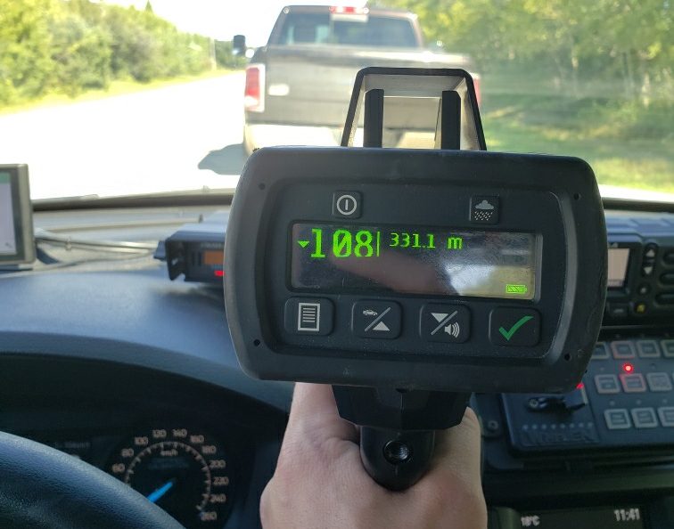 Manitoba RCMP clocked a driver at 108 km/h in a 50 zone.