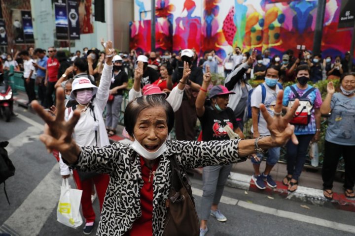 Protesters in Thailand gather for rally ahead of parliamentary debate