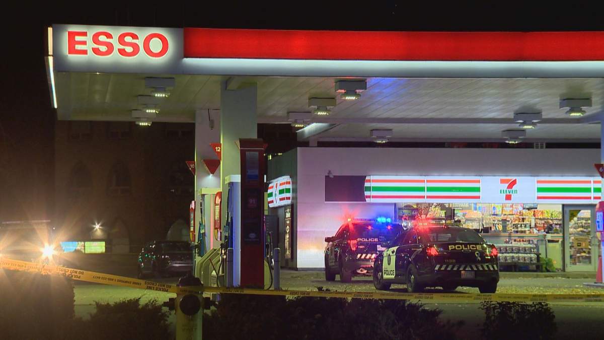 A man with a gunshot wound was found near 1201 1 St. S.E. in Calgary on Saturday, Oct. 10, 2020.