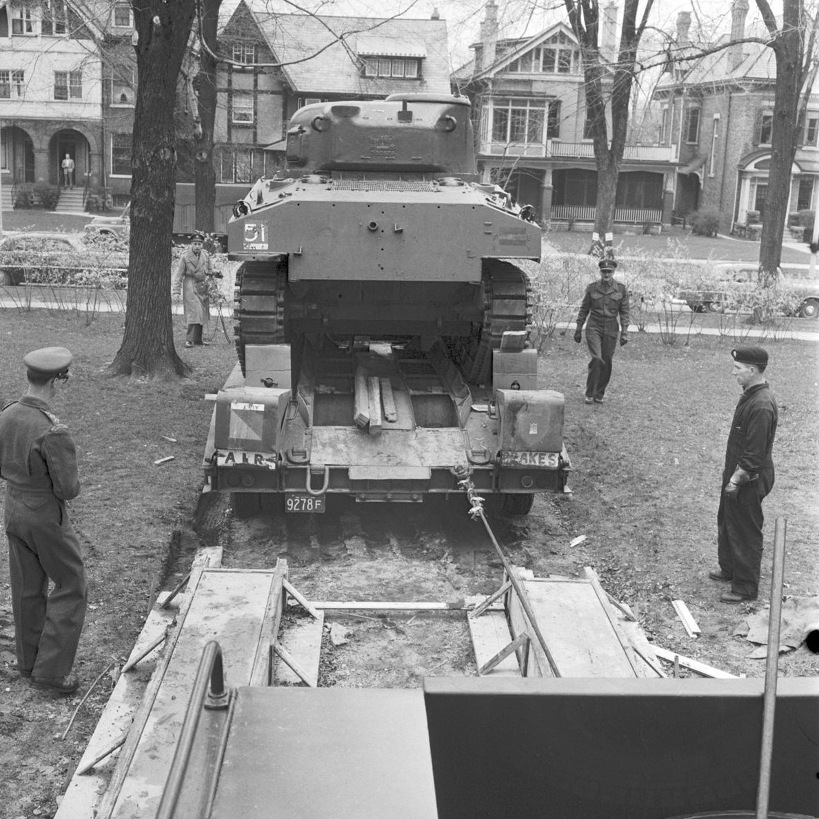 Holy Roller being moved to Victoria Park in London, Ont. in May 1956 as photographed by the London Free Press’ Bill Smith.