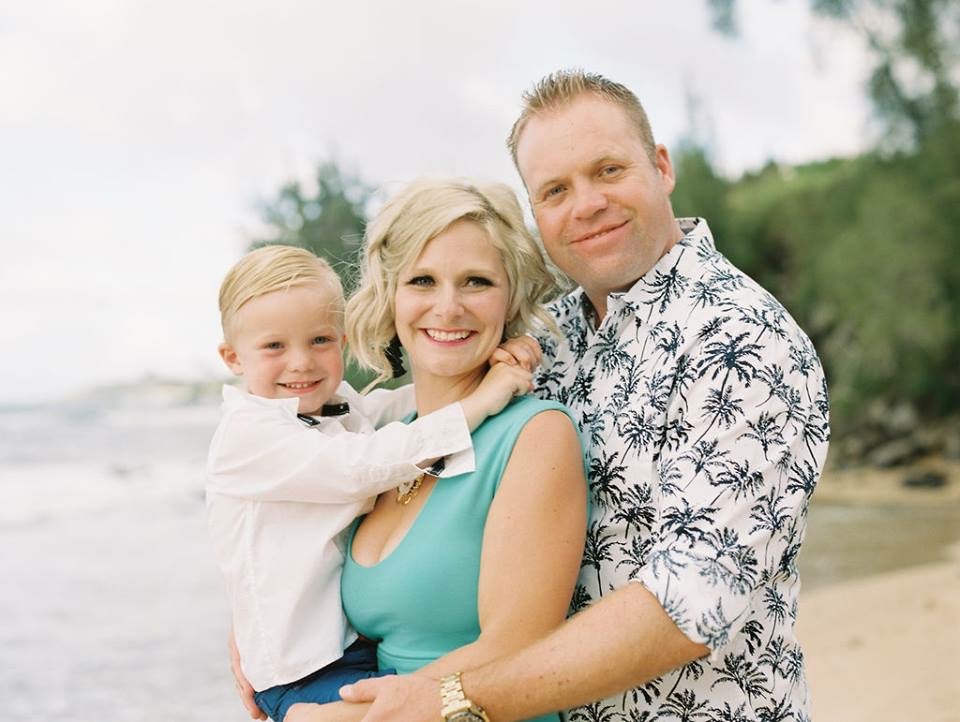 The Kostiw family on vacation in an undated photo