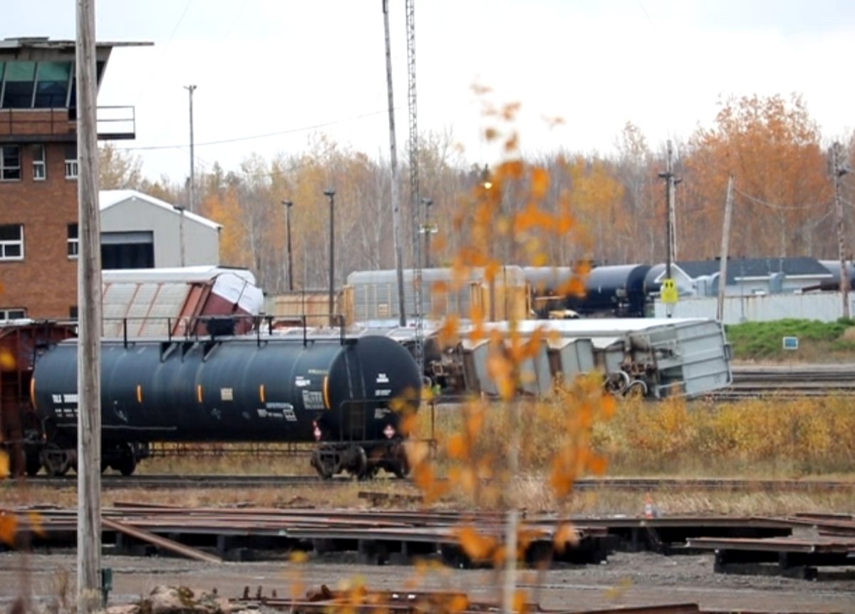Four cars derailed at the Gordon Yard in Moncton. 