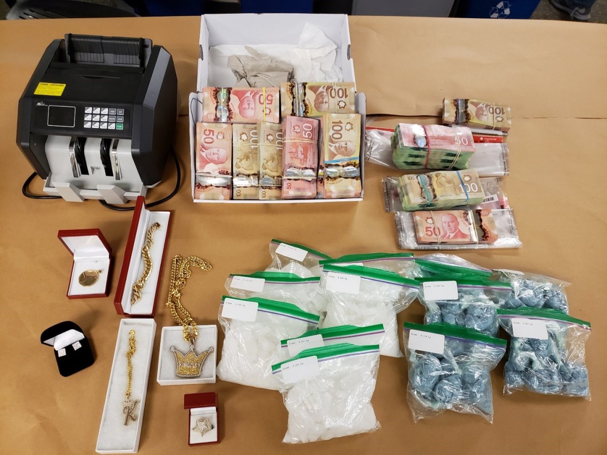 Evidence London police say they seized as part of a series of drug raids on Oct. 28, 2020.