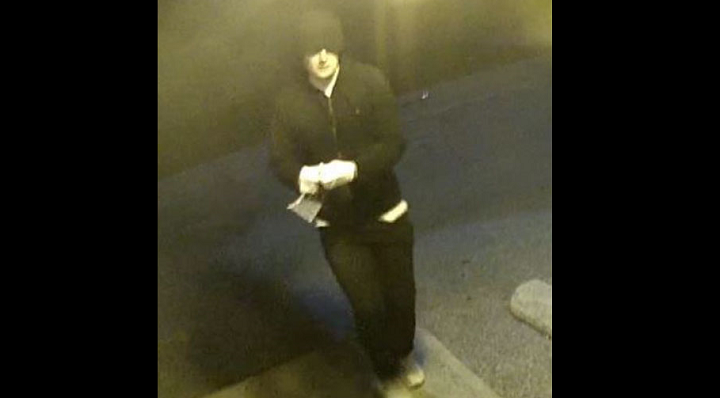 Police said this image depicts a suspect from an incident on Saturday where an incendiary device was left at a convenience store in Oshawa.