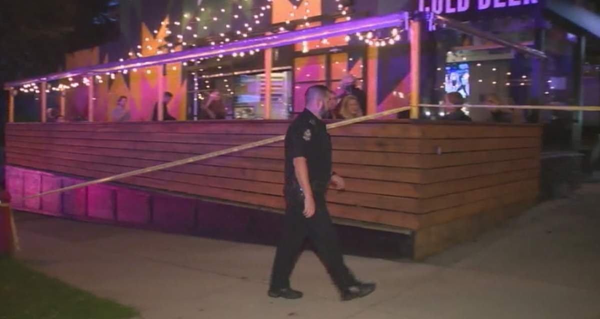 Vancouver police on the scene of a daylight shooting that sent one man to hospital with non-life-threatening injuries, and narrowly missed a woman and child outside a Dunbar neighbourhood eatery Tuesday afternoon.