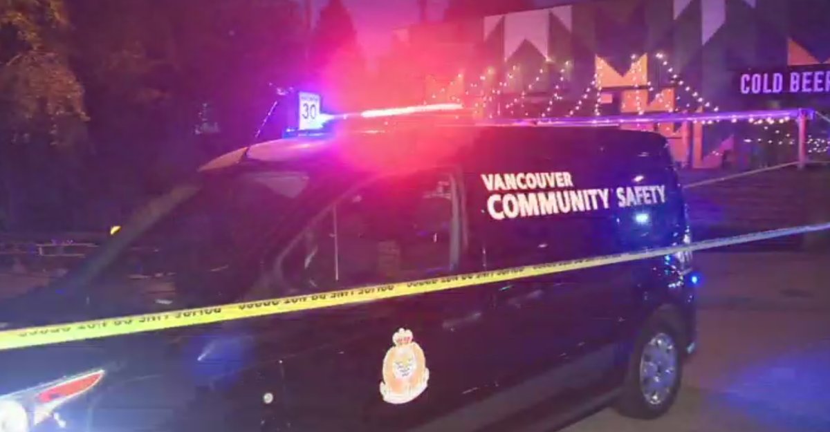 Two charged after a man carrying a baby was shot outside a Vancouver restaurant - image