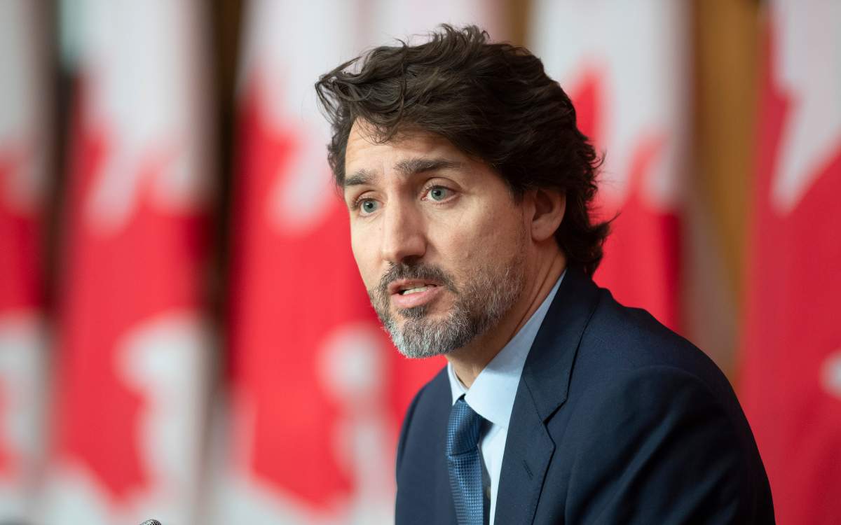 Prime Minister Justin Trudeau responds to a question during a news conference Friday October 9, 2020 in Ottawa. 