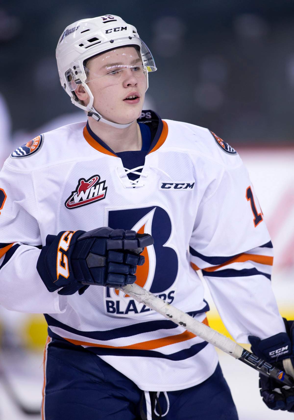 WHL (Western Hockey League) player profile photo on Kamloops Blazers player Connor Zary at a game against the Calgary Hitmen in Calgary, Alta., on Friday, Jan. 19, 2018.