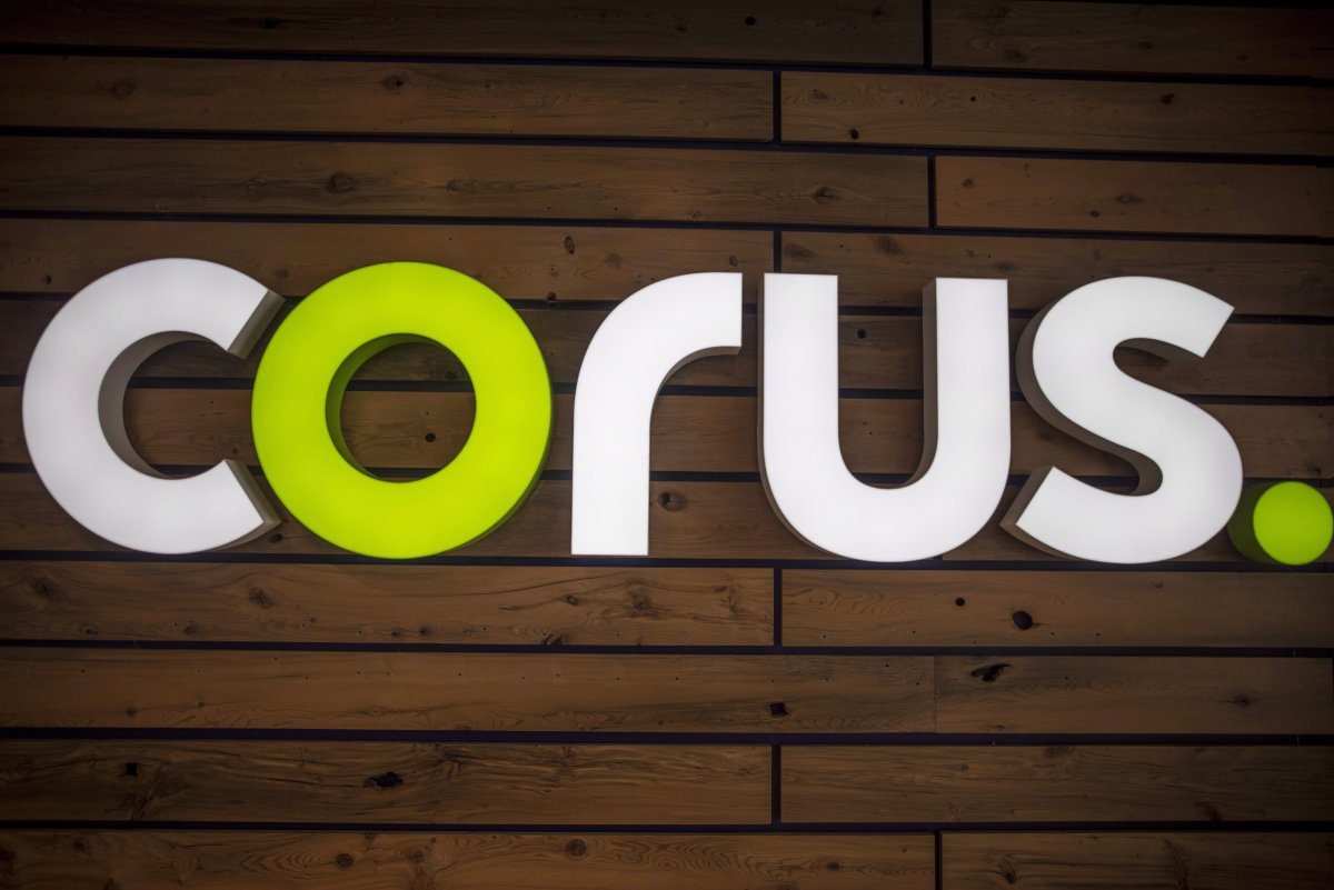 The Corus logo is shown at Corus Quay in Toronto in a June 22, 2018, file photo.