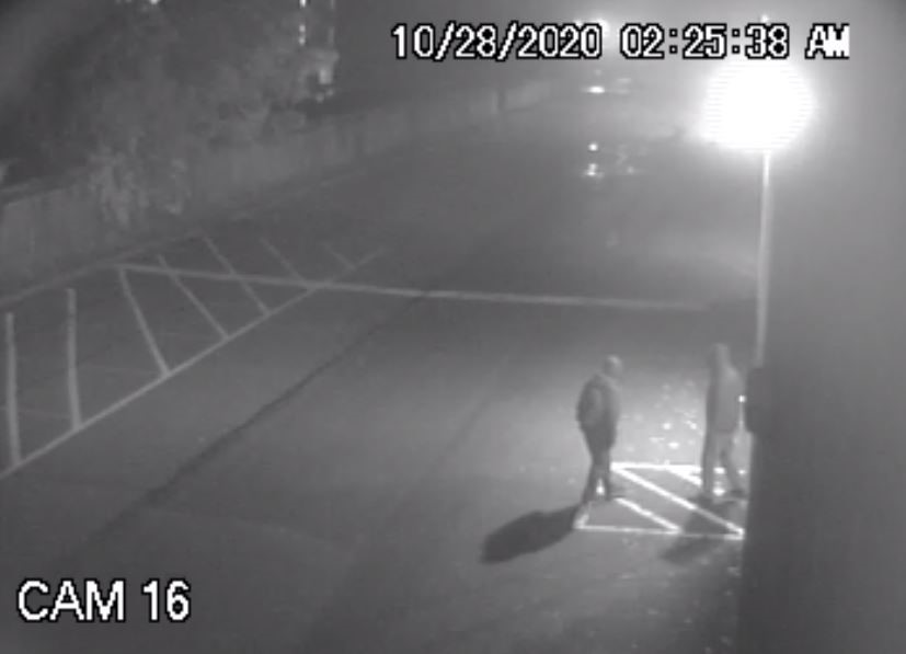 Surveillance image of two suspects in a break and enter at the Northumberland Mall on Oct. 28.