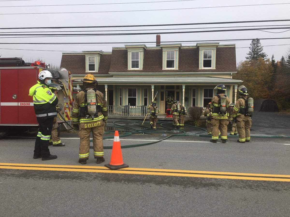 Halifax Regional Fire and Emergency crews respond to a fire at The Lifehouse chiropractor clinic on Hammonds Plains Road in Halifax. 
