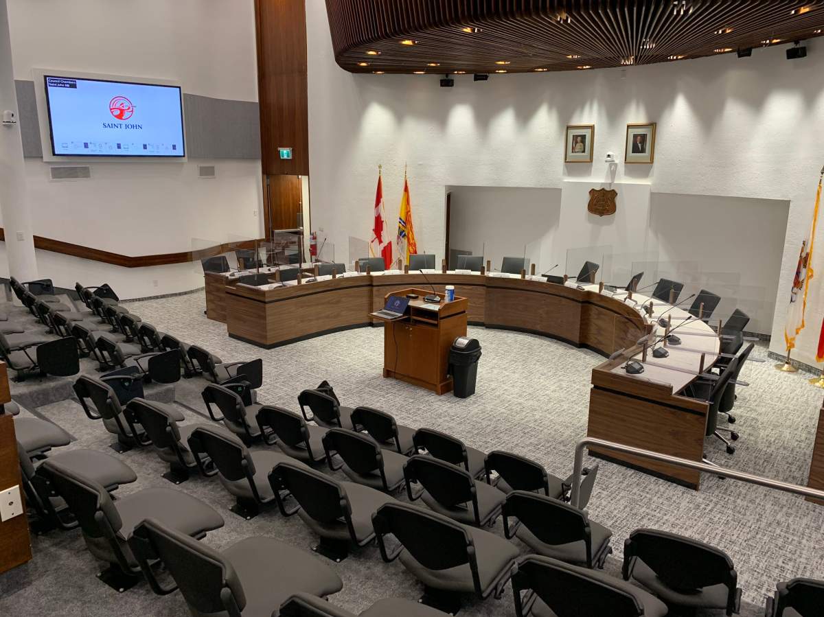 Saint John City Hall's newley rennovated council chambers.