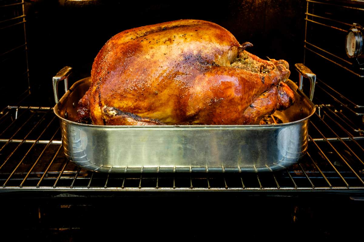 File photo of a roast turkey in a pan.