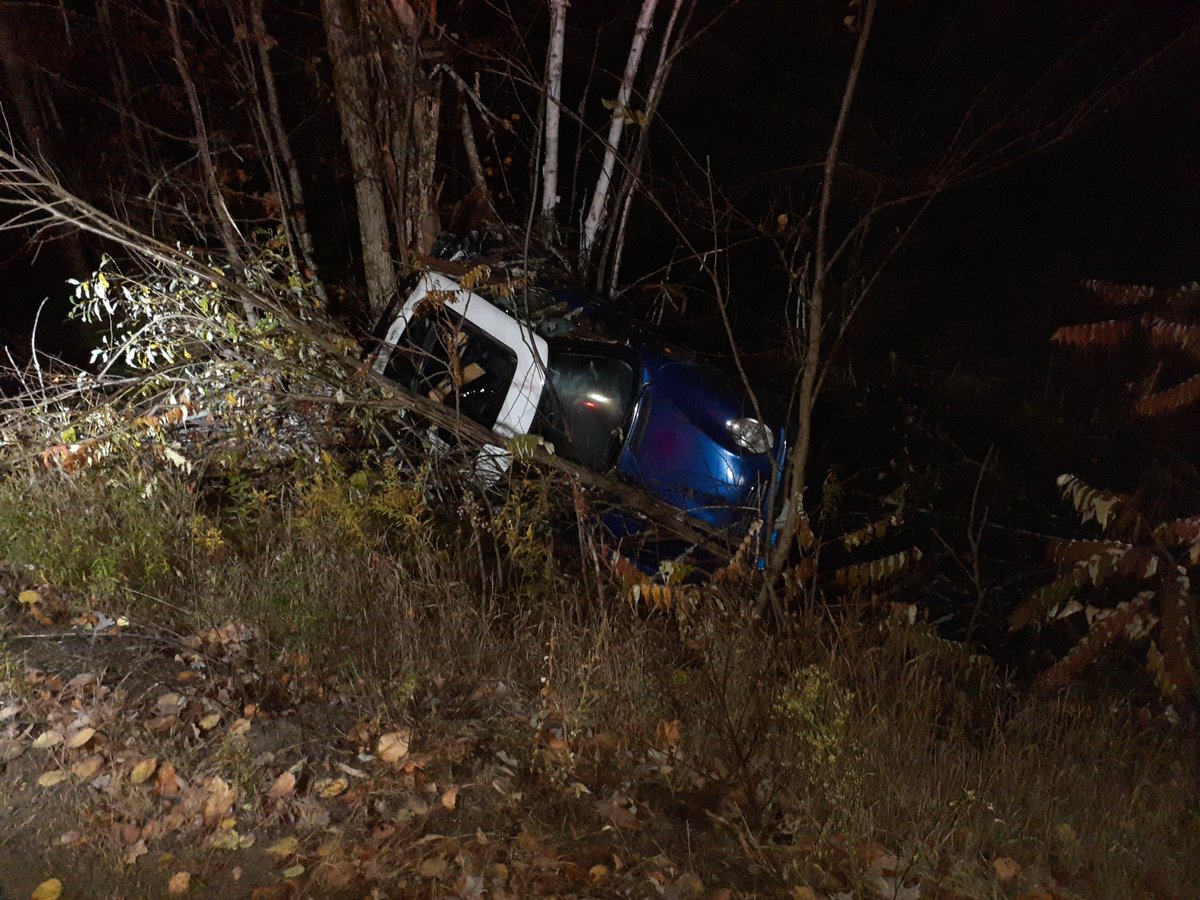 A driver died in hospital following a crash on Glamorgan Road in Highlands East Township on Friday night.