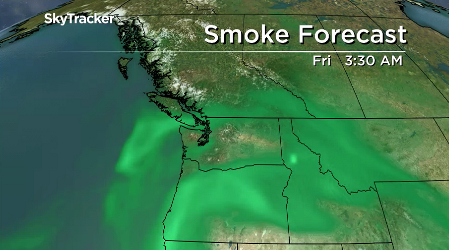 Hazy conditions will linger in the Okanagan on Friday.