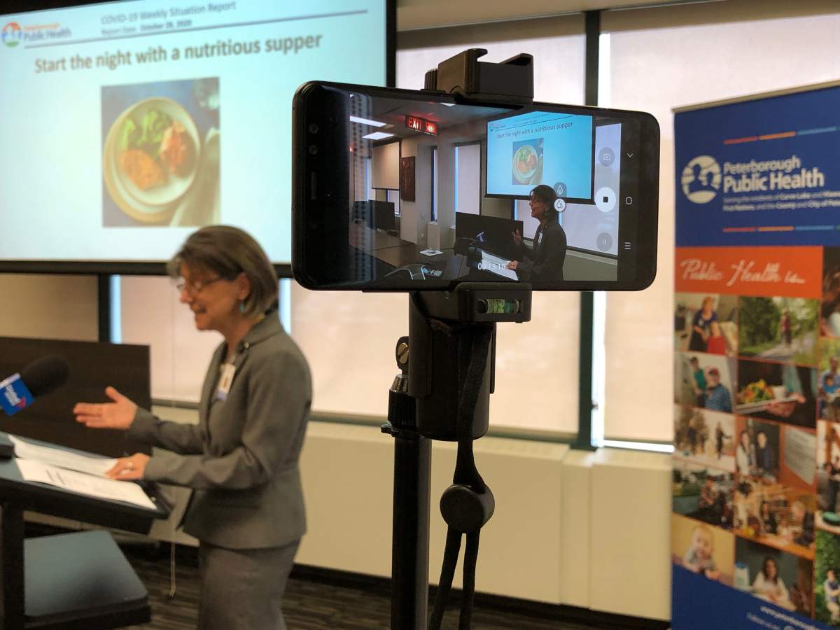 Dr. Rosana Salvaterra, medical officer of health at Peterborough Public Health, says COVID-19 communications will be suspended to redeploy staff to tackle the rise in cases.