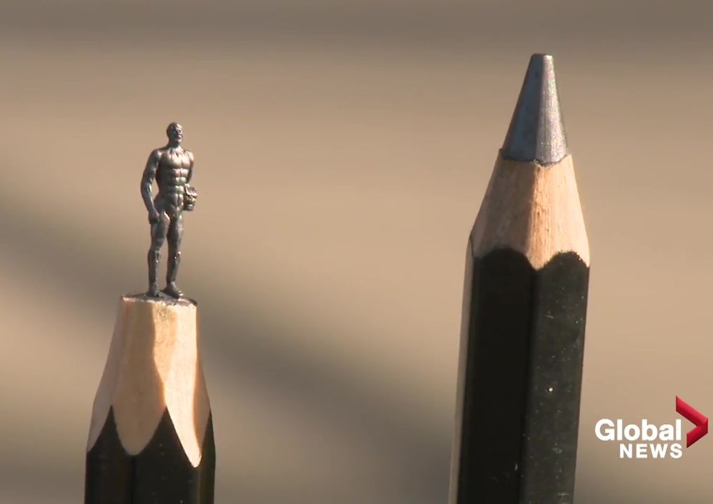 Immigrant artist shares teensy tiny pencil sculptures with Canadians - image