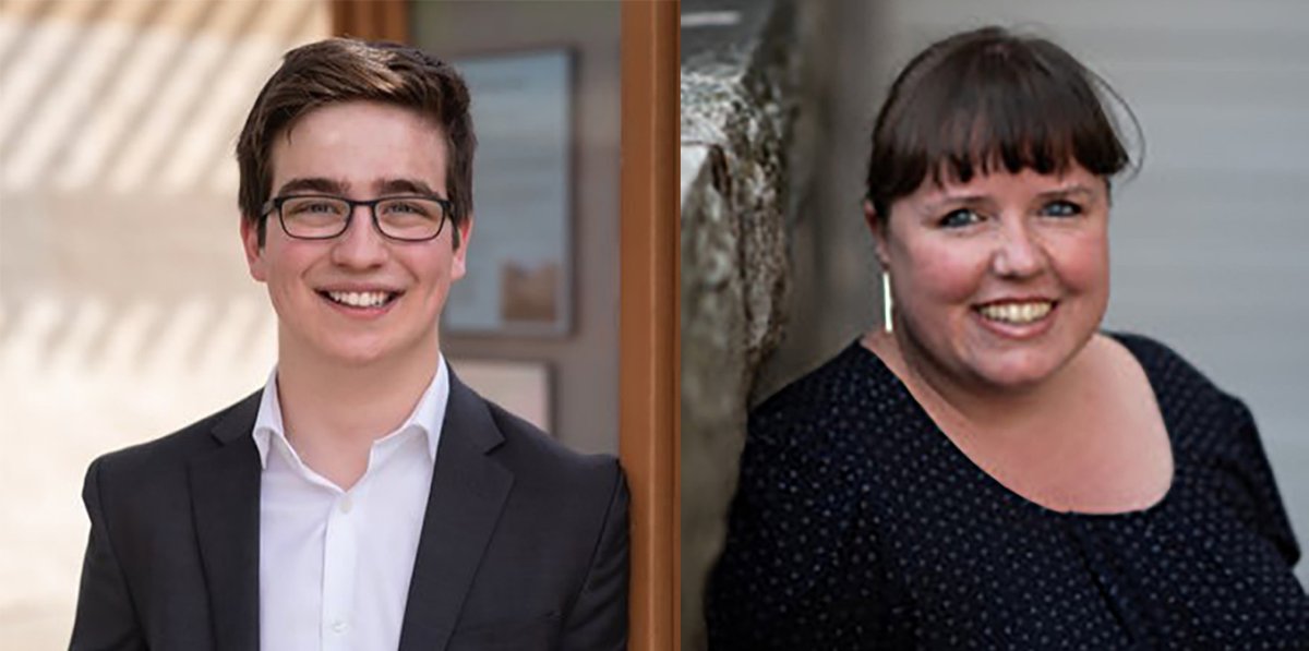 Justin Kulik, left, will run for the BC NDP in Kelowna-Lake Country, with Krystal Smith running in Kelowna-Mission. Both ridings are considered BC Liberal strongholds.