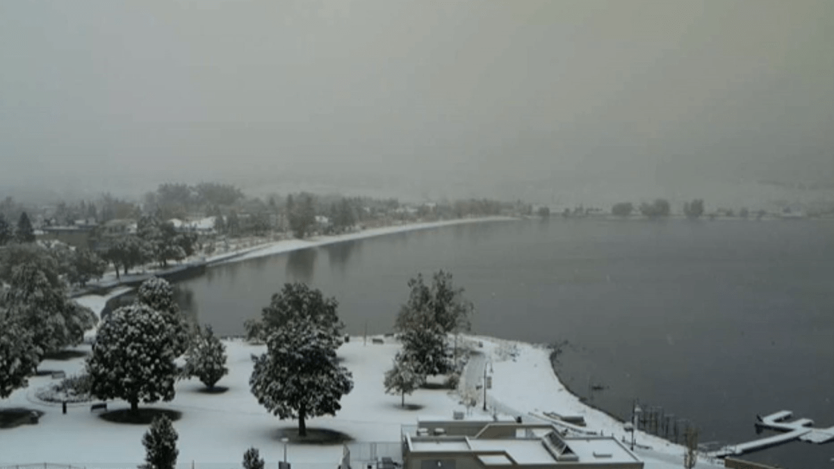Weather conditions at Penticton on Friday morning.