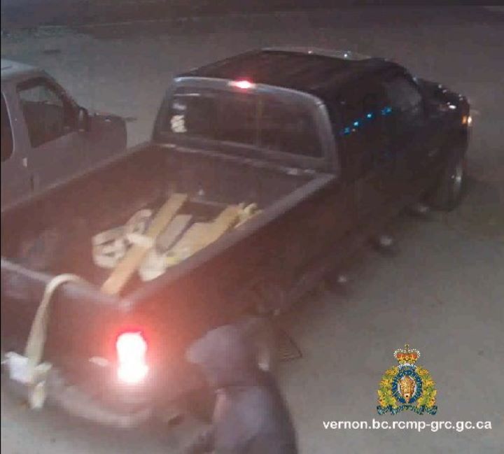 Police said the suspects left the business in a dark coloured Ford truck with stolen license plates. 