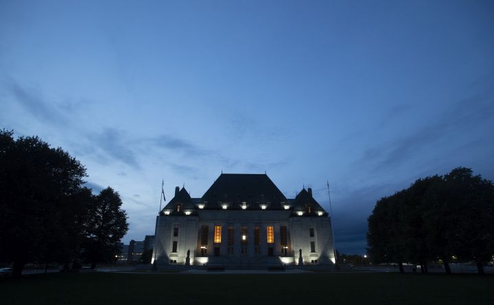 The Supreme Court of Canada is seen at sunset  in Ottawa, Tuesday September 1, 2020. 