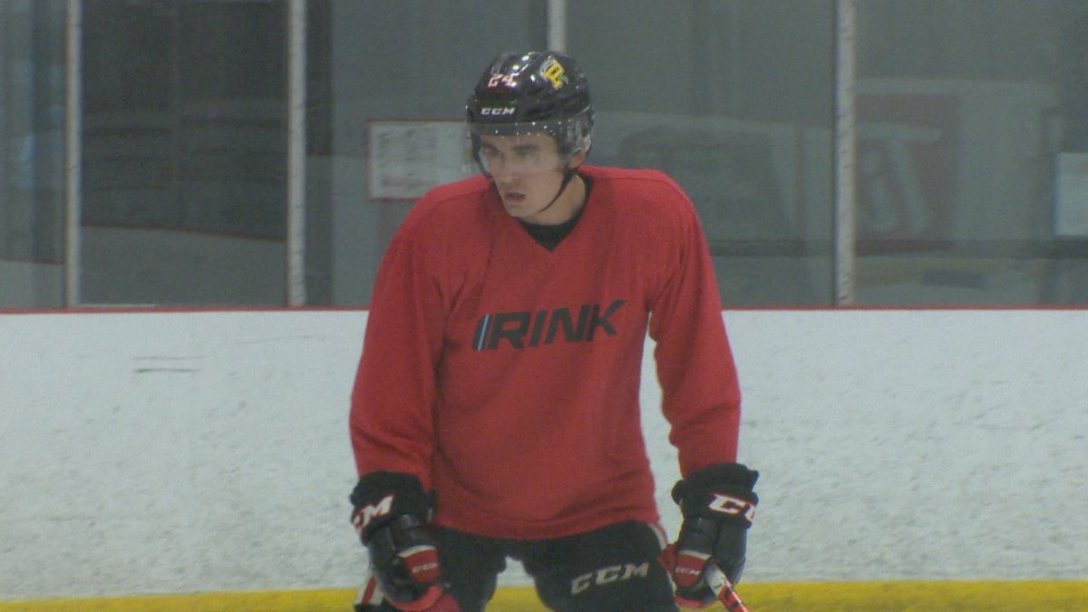 Portland Winterhawks forward Seth Jarvis practices at the Rink Training Centre.