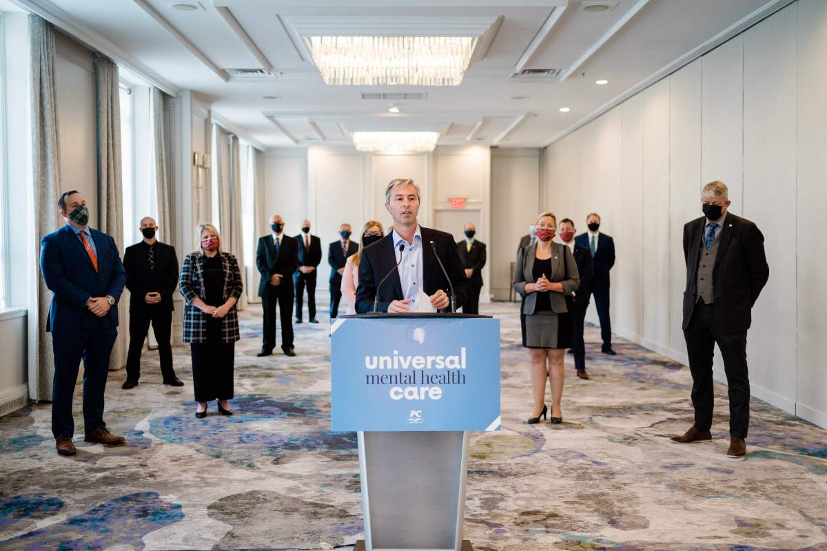 Tim Houston with the Nova Scotia Progressive Conservative Caucus has proposed a new mental health plan for the province on Oct. 28. 