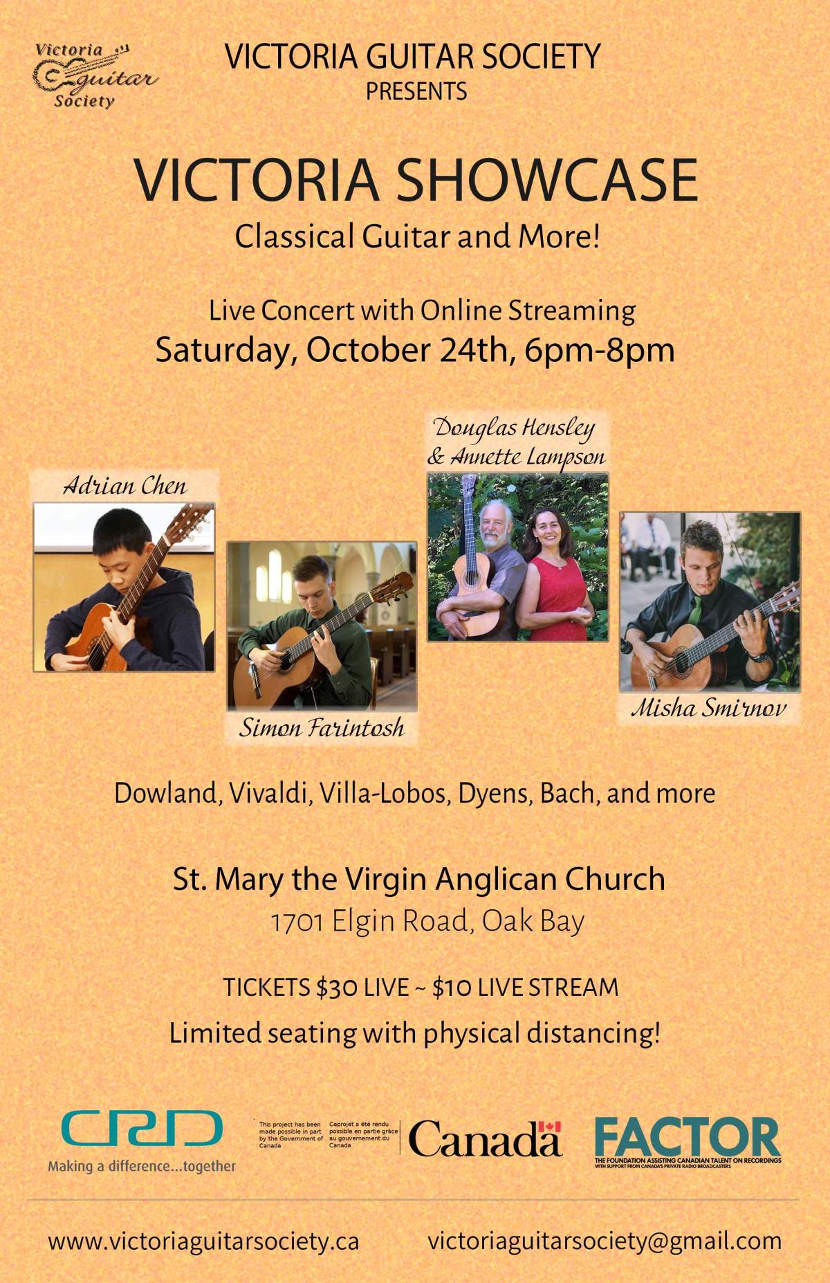 Victoria Guitar Society presents “Victoria Showcase” – Classical Guitar and More! - image