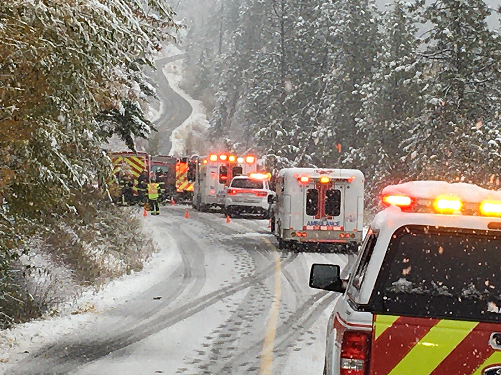 An accident has closed part of Westside Road in West Kelowna.