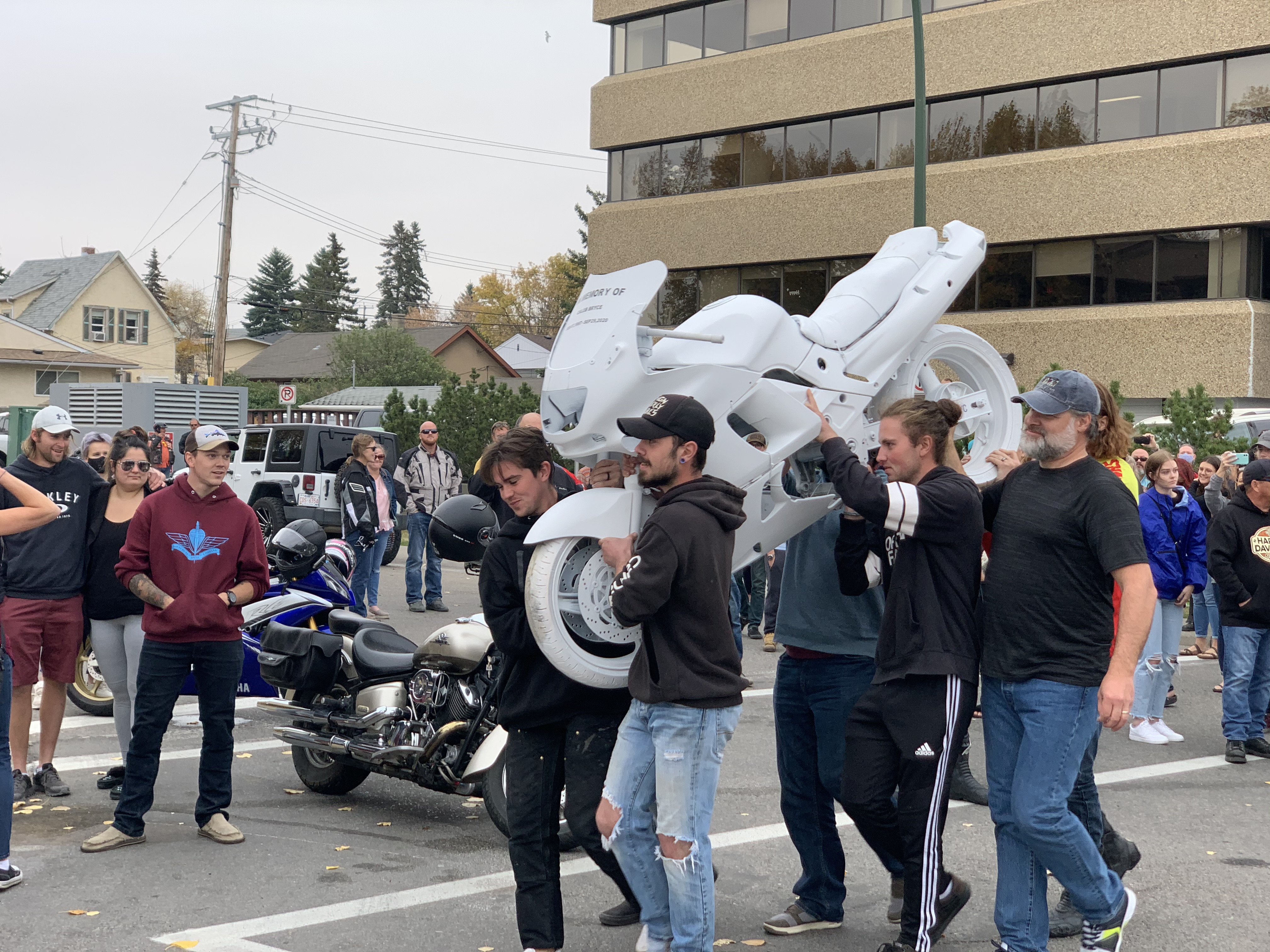 Calgary Ghost Ride pays respect to fallen biker who died in Deerfoot collision
