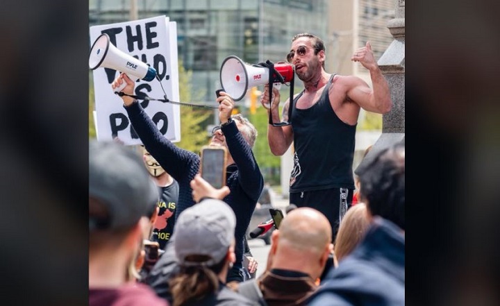 Chris Sky at a rally