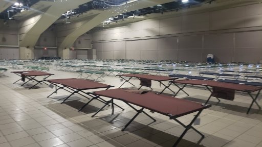 Temporary housing for those experiencing homelessness opens Friday, Oct. 30, 2020 at the Edmonton Convention Centre.